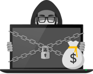 Person holding a locked briefcase with money bag