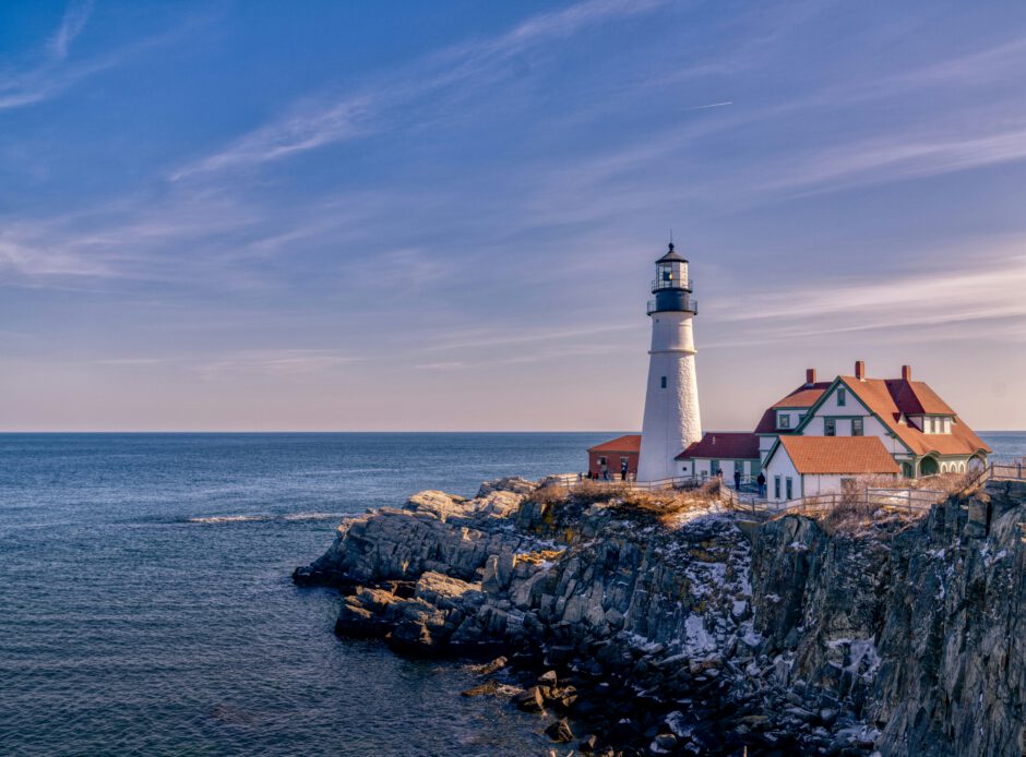 Lighthouse at dusk