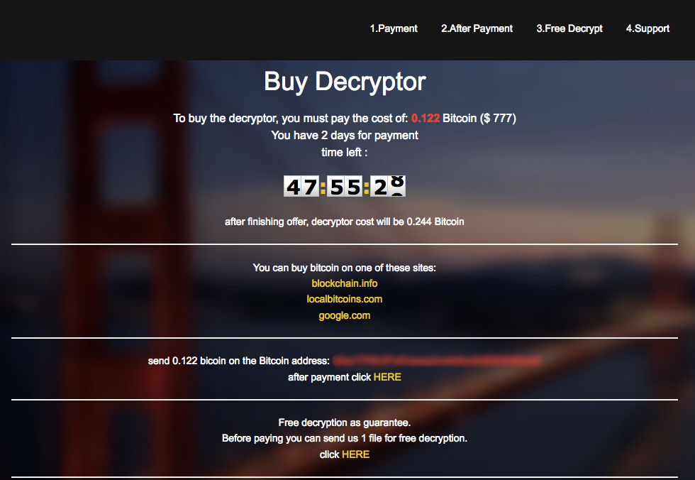 TOR Landing page for Globelmposter Ransomware