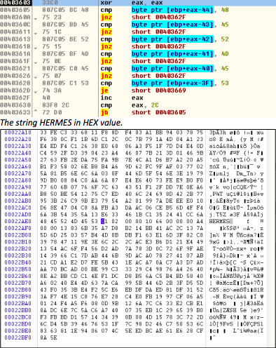  The HERMES marker clearly visible within the file 